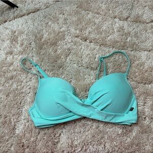 LaVie En Rose aqua bikini top size medium